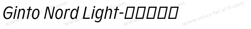 Ginto Nord Light字体转换